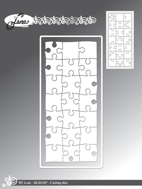 By Lene dies Mini slimcard puzzle 6,7x14cm